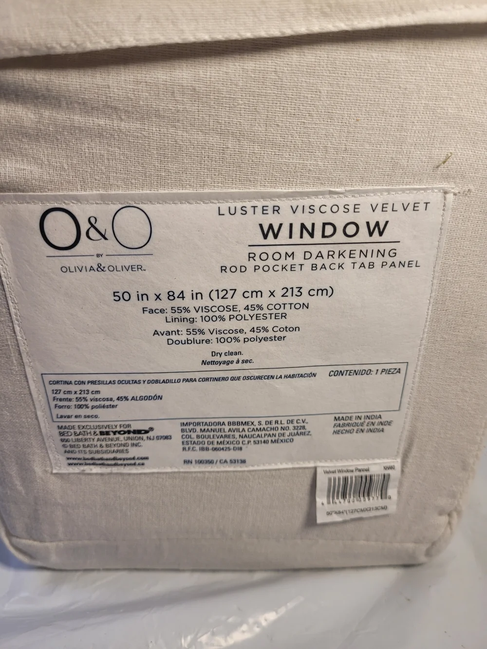 Olivia & Oliver luster viscose velvet curtains 84
